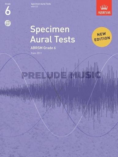 ABRSM Specimen Aural Tests - Grade 6 (2011+) Book/CD