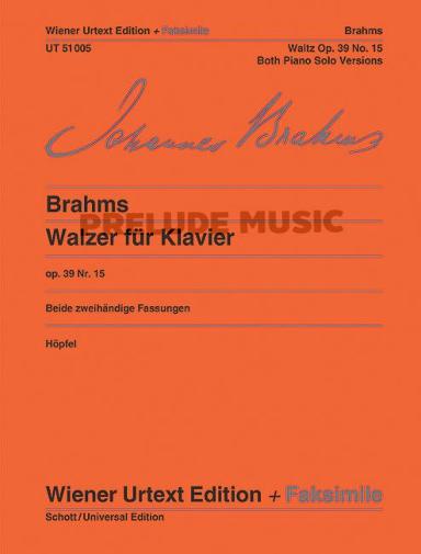 Brahms Waltzes for piano op. 39/15