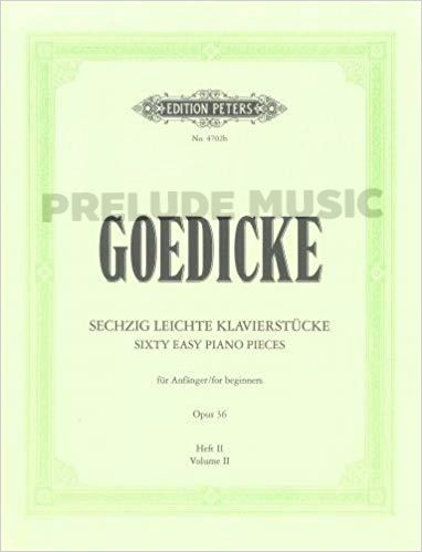 Goedicke Sixty Easy Piano Pieces for beginners OP.36