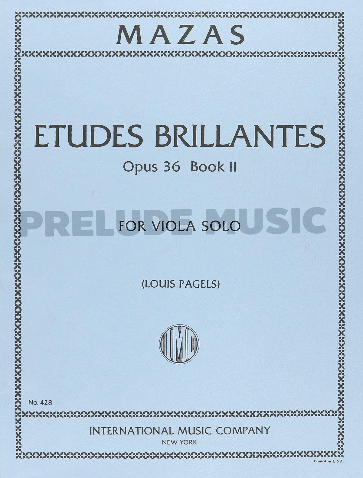 Mazas, Etudes Brillantes, Op. 36, Book 2 - Viola solo