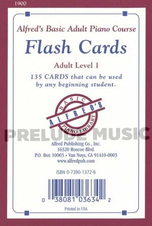 Alfred's Basic Adult Piano Course: Flash Cards, Level 1