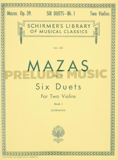 MAZAS, 6 Duets, Op. 39 � Book 1