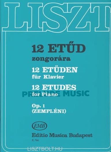 Liszt 12 Et?den op.1 f?r Klavier